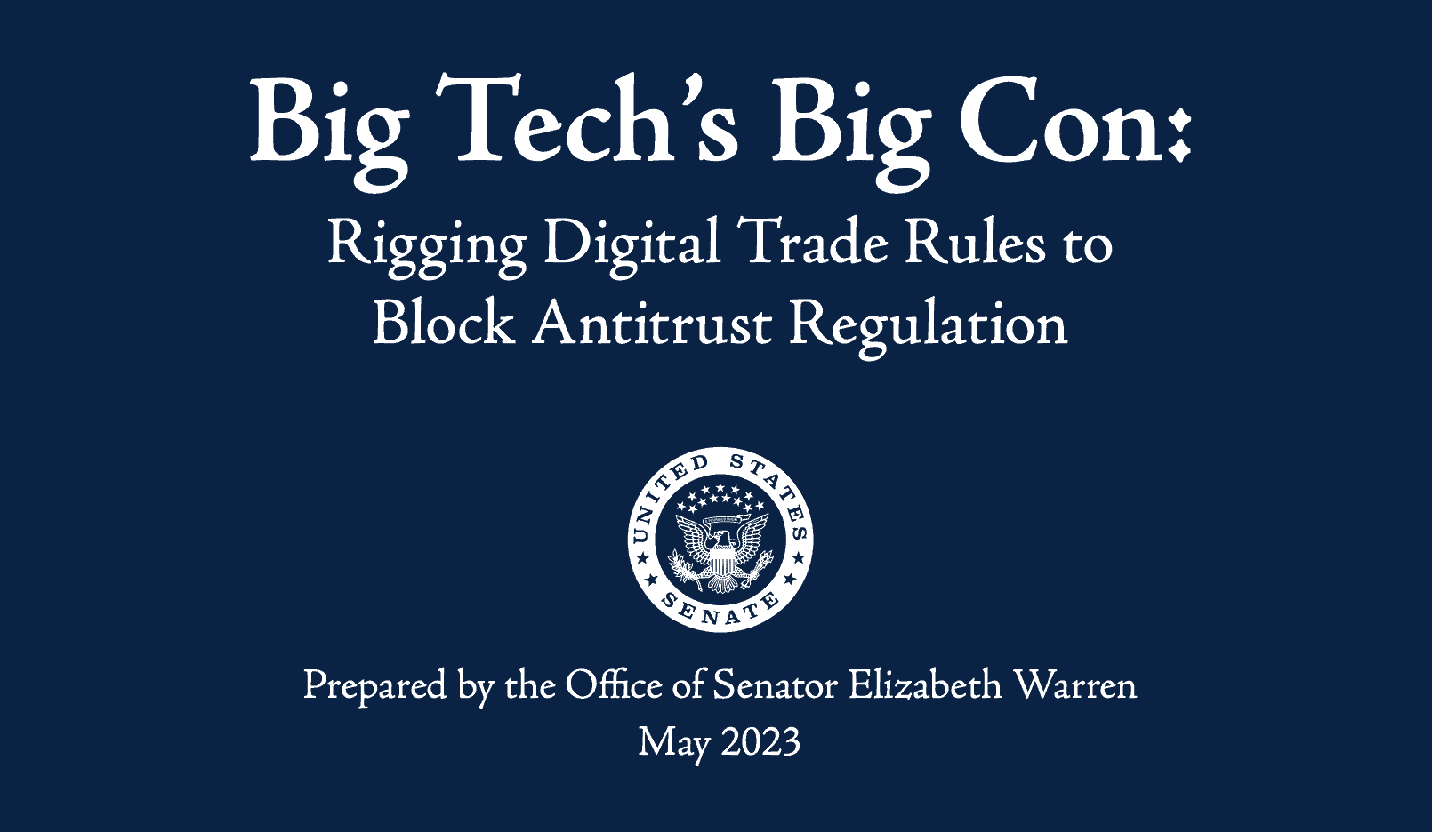 Big Tech’s Big Con: Rigging Digital Trade Rules to Block Antitrust Regulation