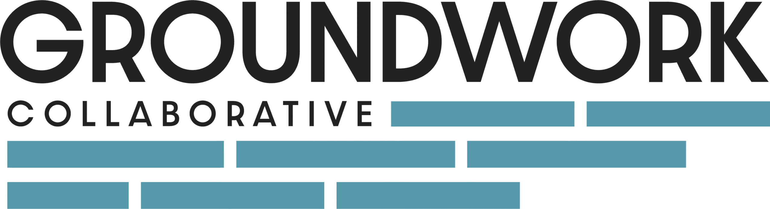 Logo with the words GROUNDWORK COLLABORATIVE in bold letters above a series of teal horizontal bars of varying lengths, evoking a sense of balance and stability—qualities essential when analyzing complex economic issues like tariffs.